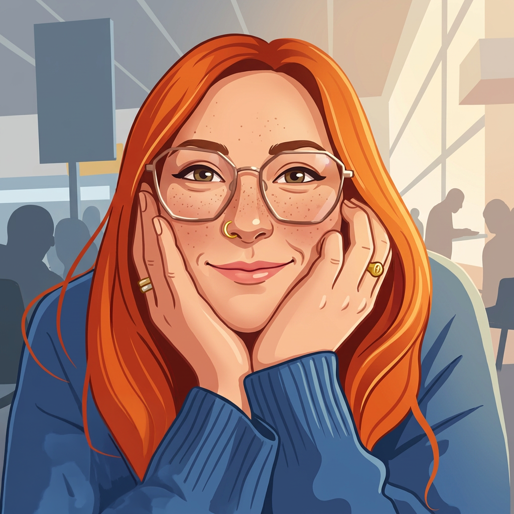Illustrated portrait of Ylenia Micci